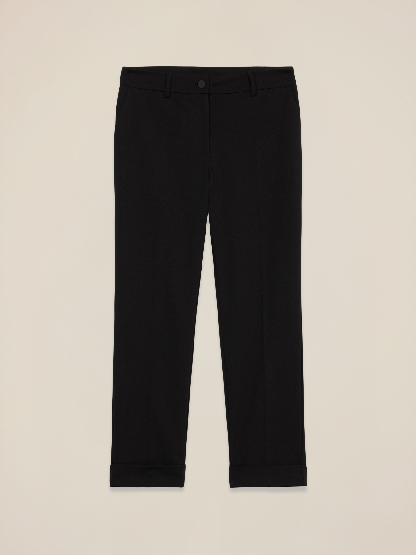 Pantalon regular en tissu scuba cr&ecirc;pe image number 4