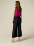 Cropped trousers with embroidery on the hem image number 1