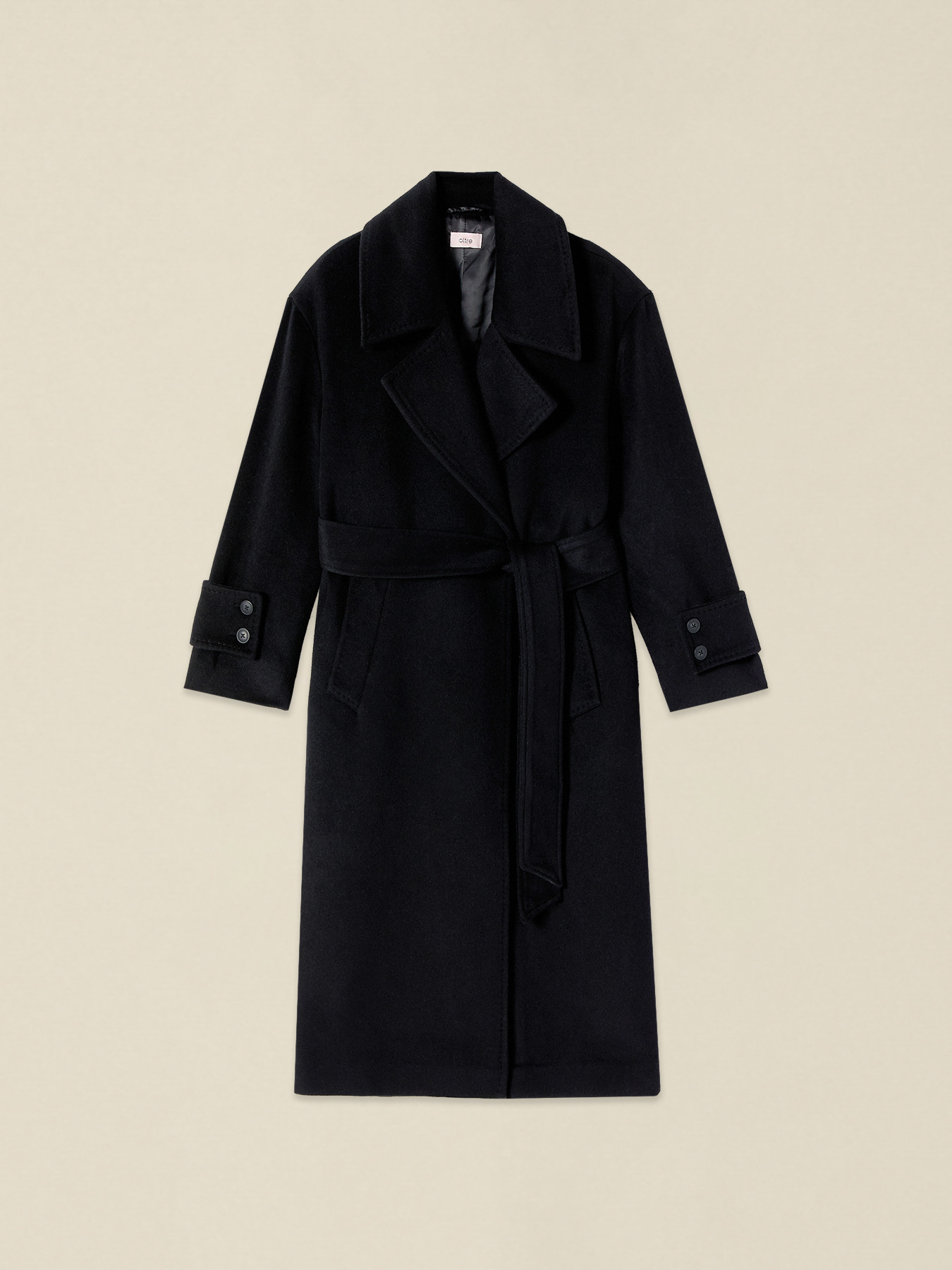 Manteau crois&eacute; en m&eacute;lange de laine image number 3