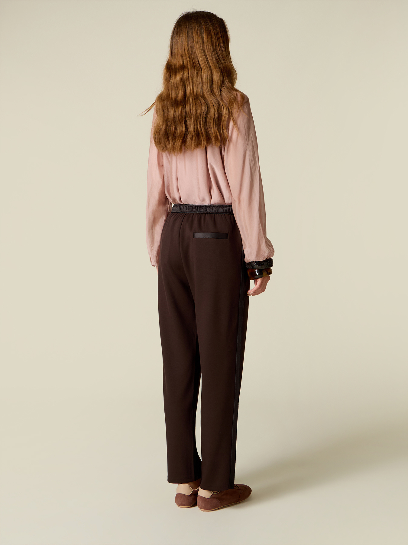 Joggers with satin details image number 1