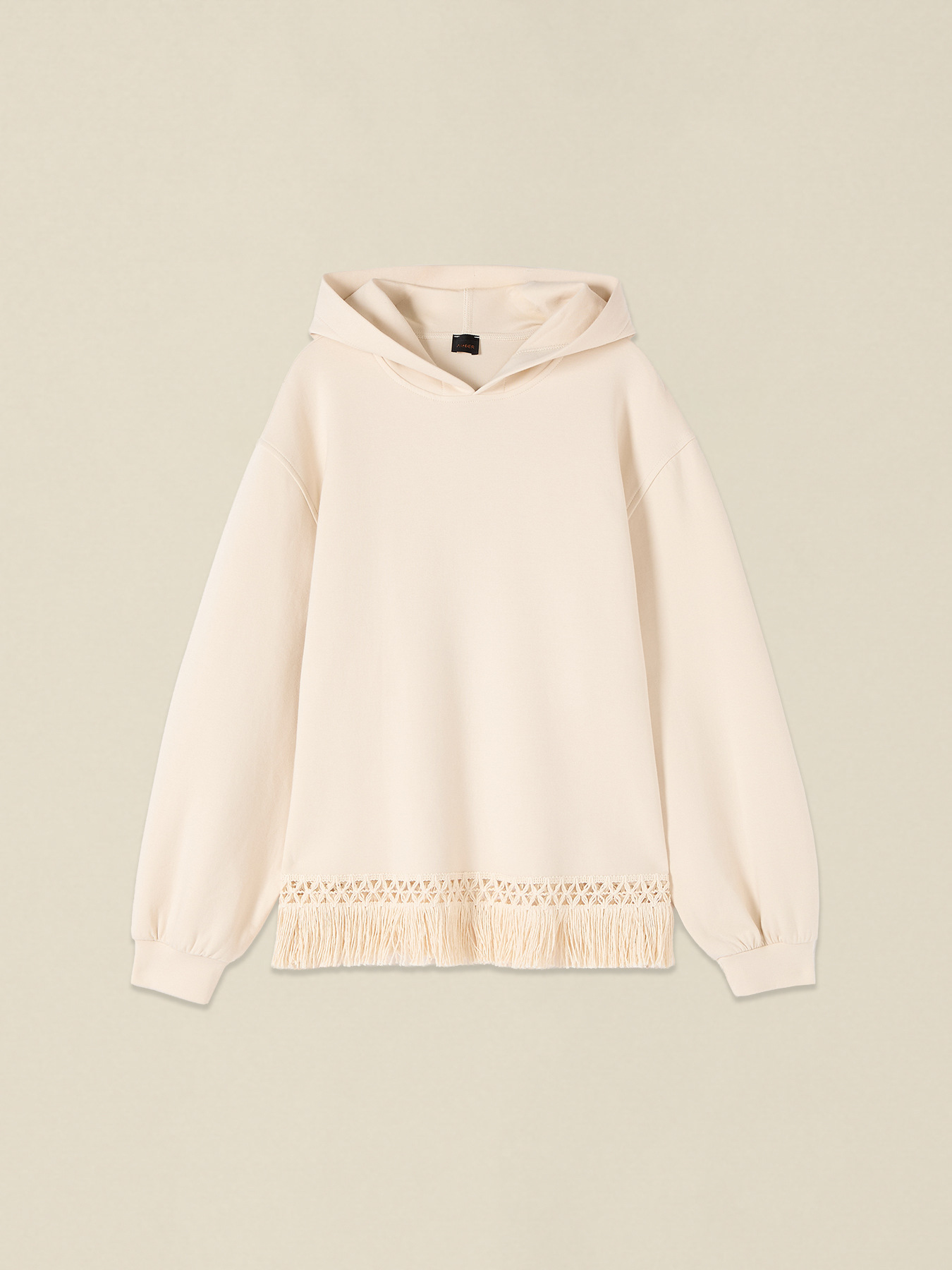 Hooded sweatshirt with fringes image number 3