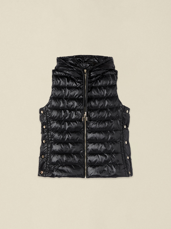 Vestă puf lightweight cu glugă