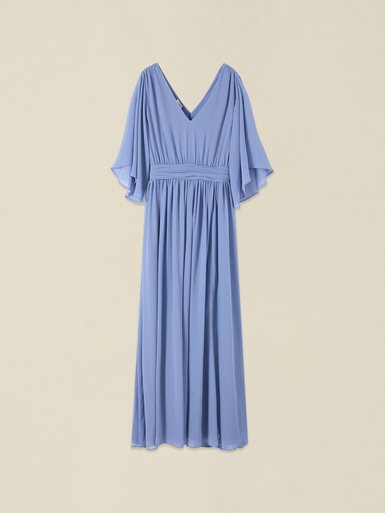 Vestito lungo in georgette con spacco image number 3