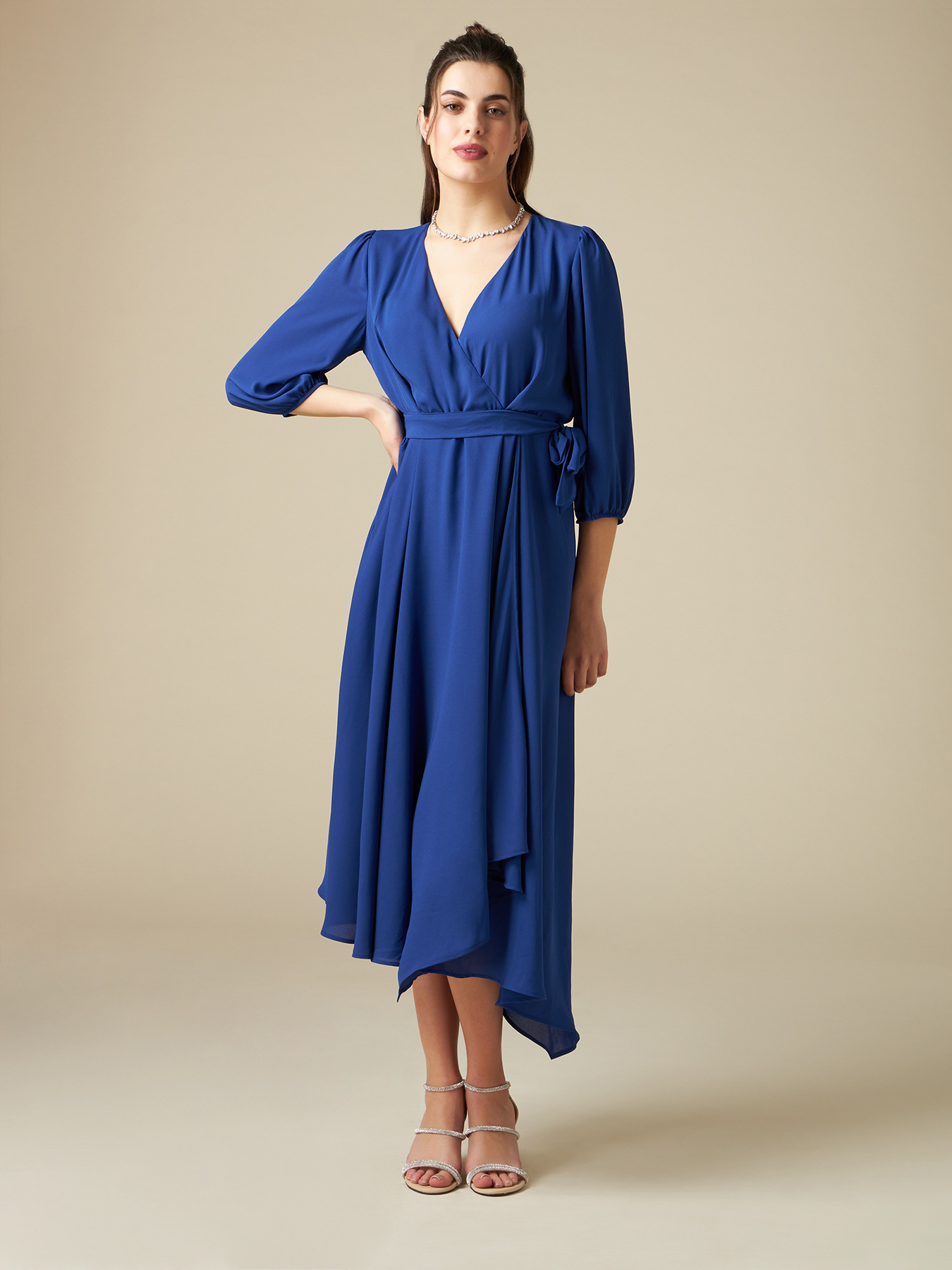 Vestito midi in georgette image number 3