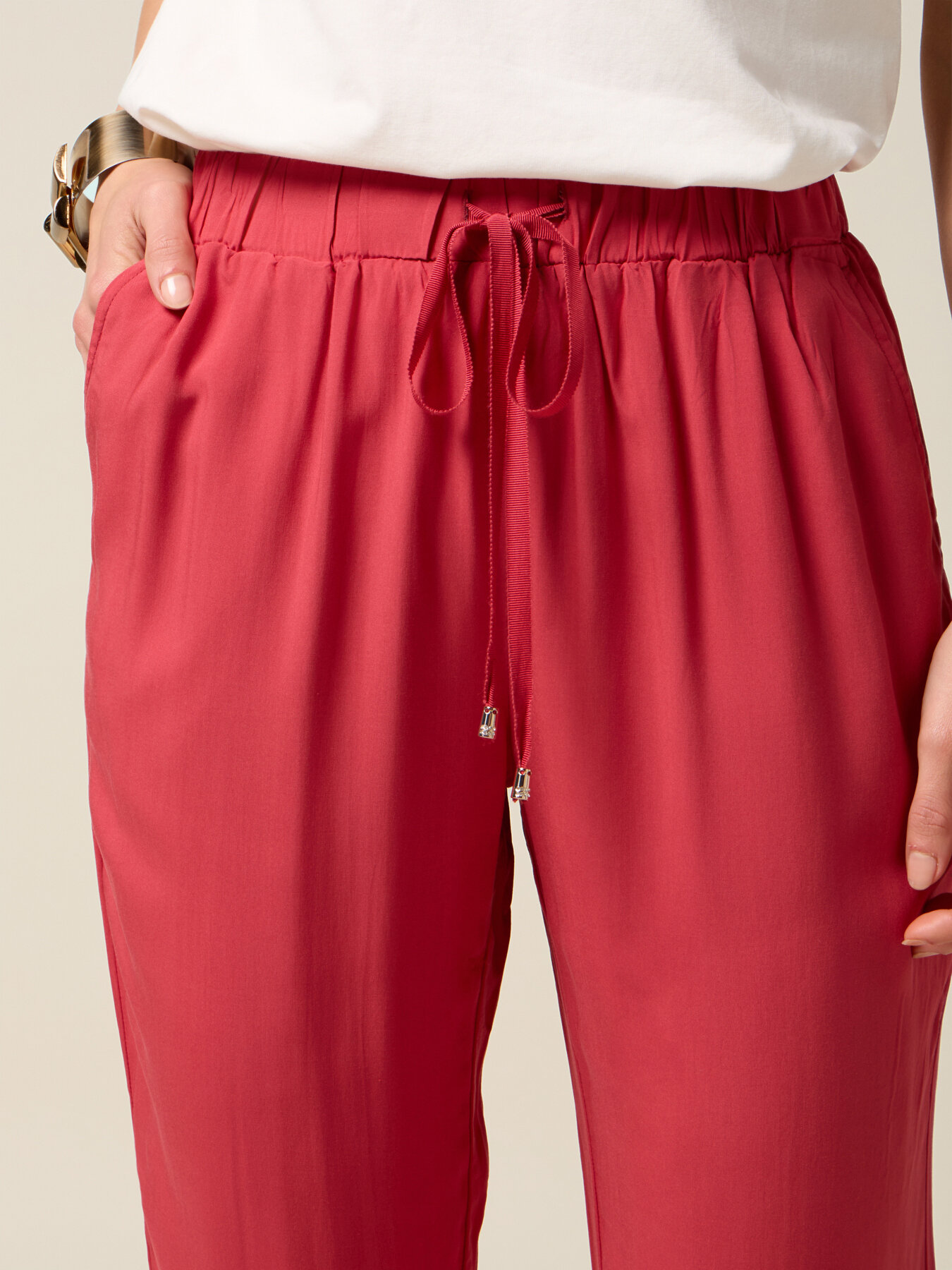 Pantaloni fluidi in viscosa image number 2