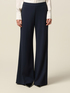 Wide-leg palazzo pants in crepe fabric image number 3