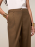 Wide-leg linen blend trousers image number 2