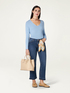 Shanghai kick flare jeans with scarf image number 0