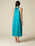Vestito lungo linea ad A in raso image number 1