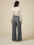 Jeans wide leg cropped a lavaggio grigio image number 1