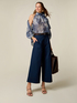 Cropped palazzo pants with ajour image number 0