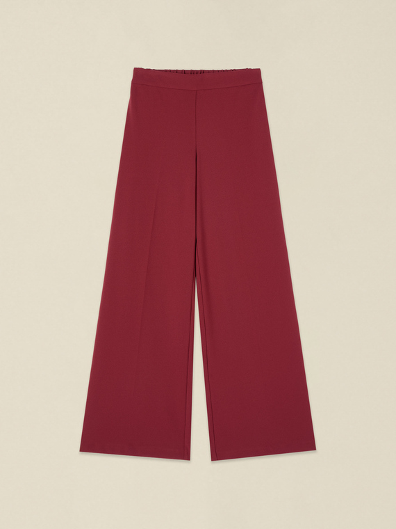 Pantaloni palazzo in tessuto cr&ecirc;pe