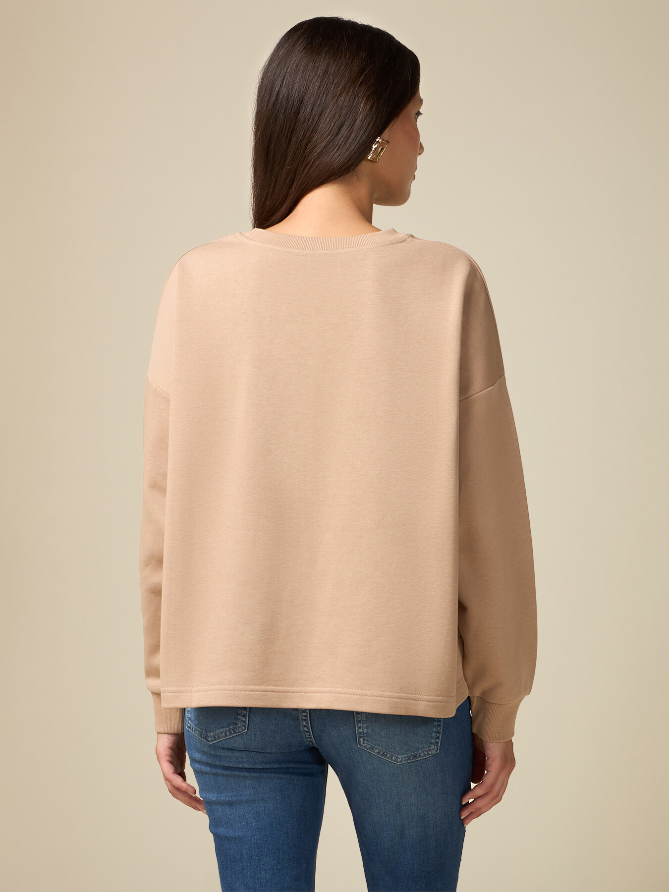 Sweatshirt mit Lettering-Druck und Broschen image number 1