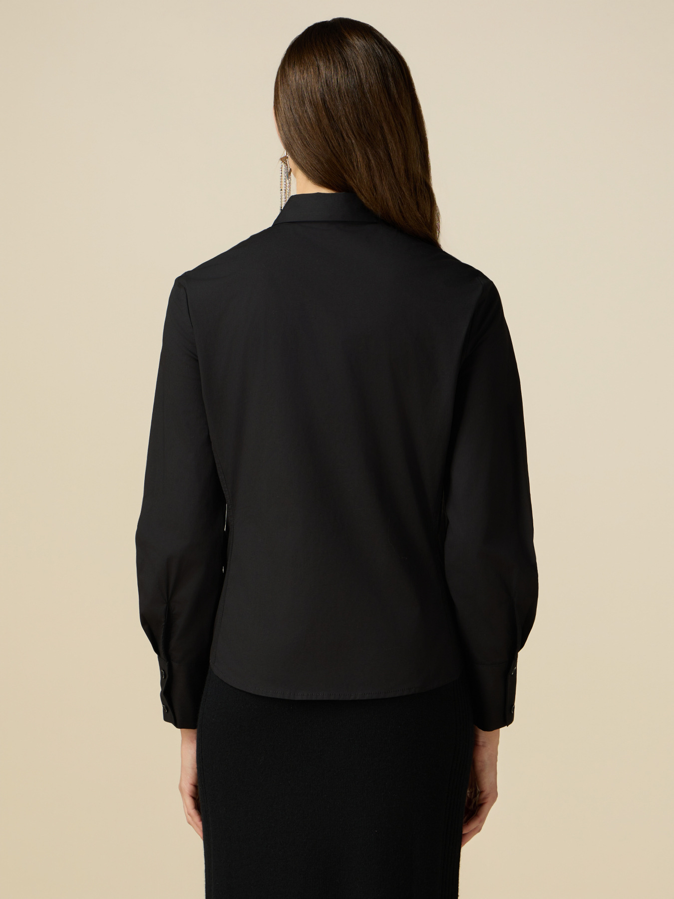 Shirt with jewel embroidery image number 1