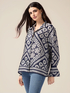 Patterned satin shirt image number 0