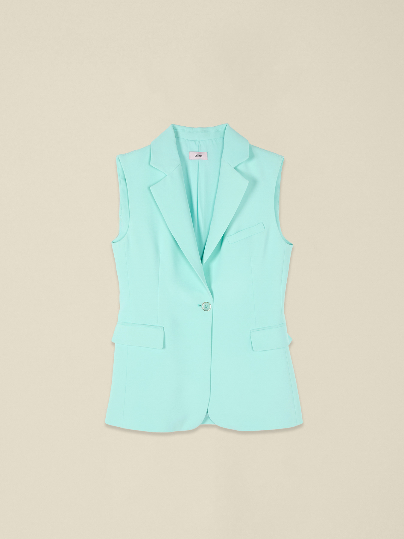 Gilet de tailleur en tissu cr&ecirc;pe image number 3