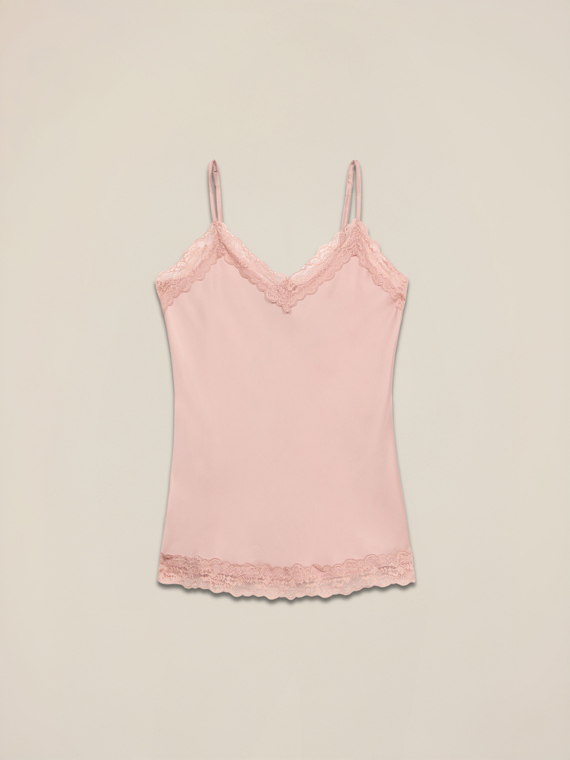 Top lingerie in raso e pizzo