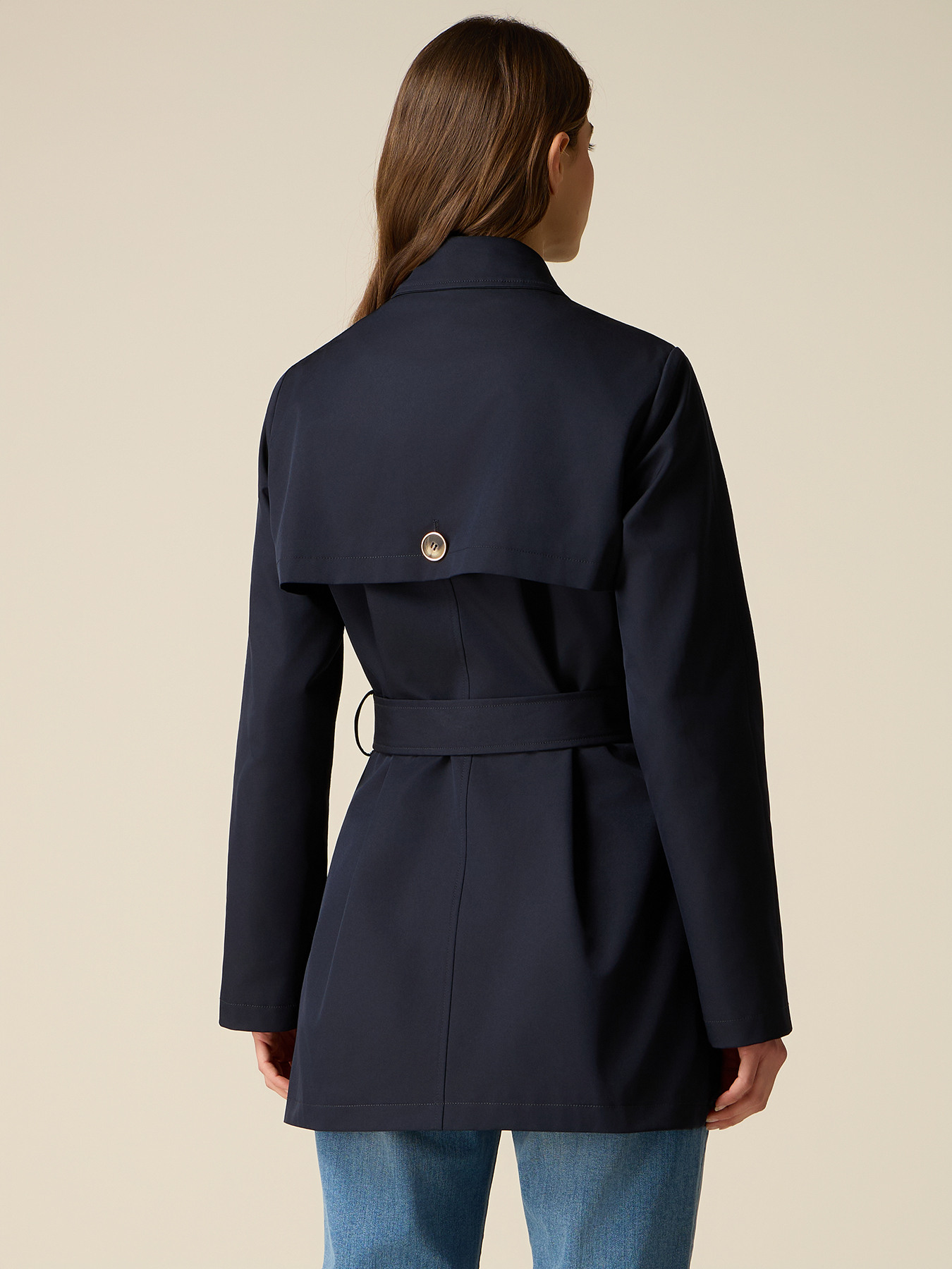 Double-breasted midi trench coat image number 1