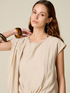 Viscose blend blouse with draping image number 2
