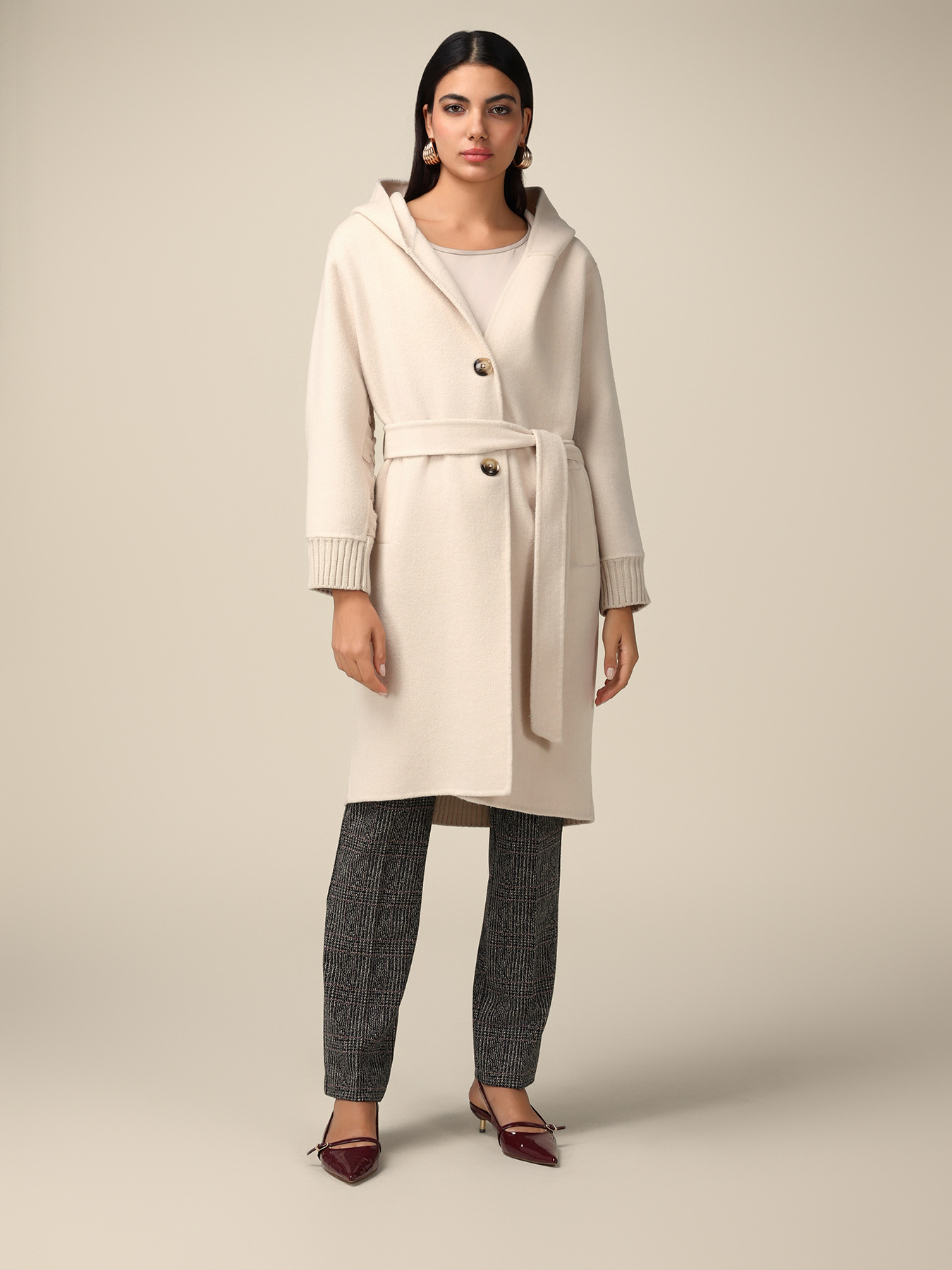 Cloth and knit coat image number 0