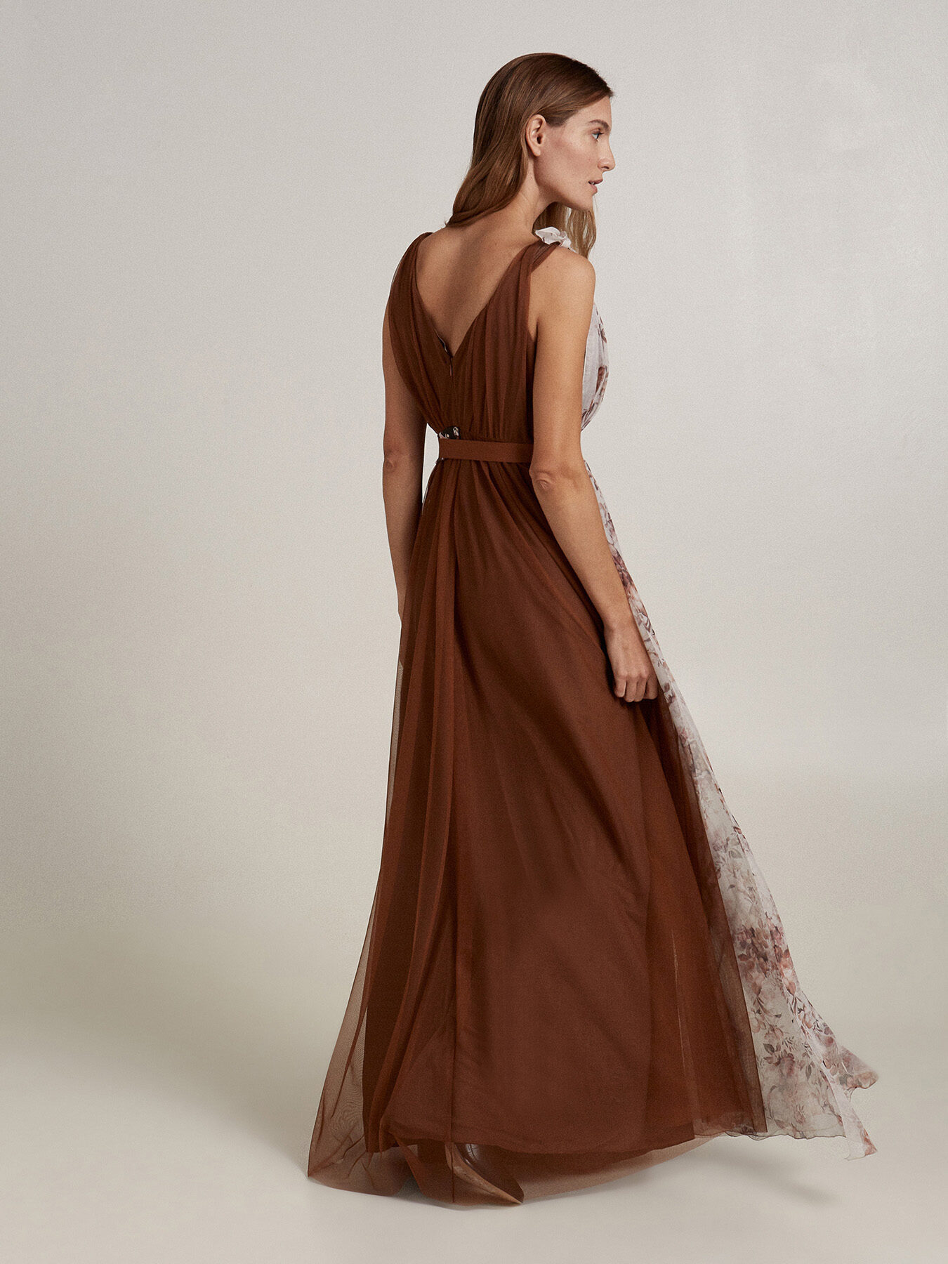 Vestito peplo lungo image number 1