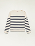 Striped sweater with button detail image number 3