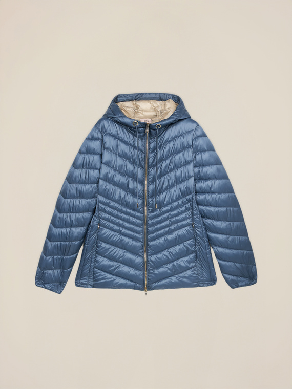 Leichte Daunenjacke mit Kapuze