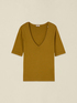T-Shirt mit V-Ausschnitt und schmalen &Auml;rmeln image number 3