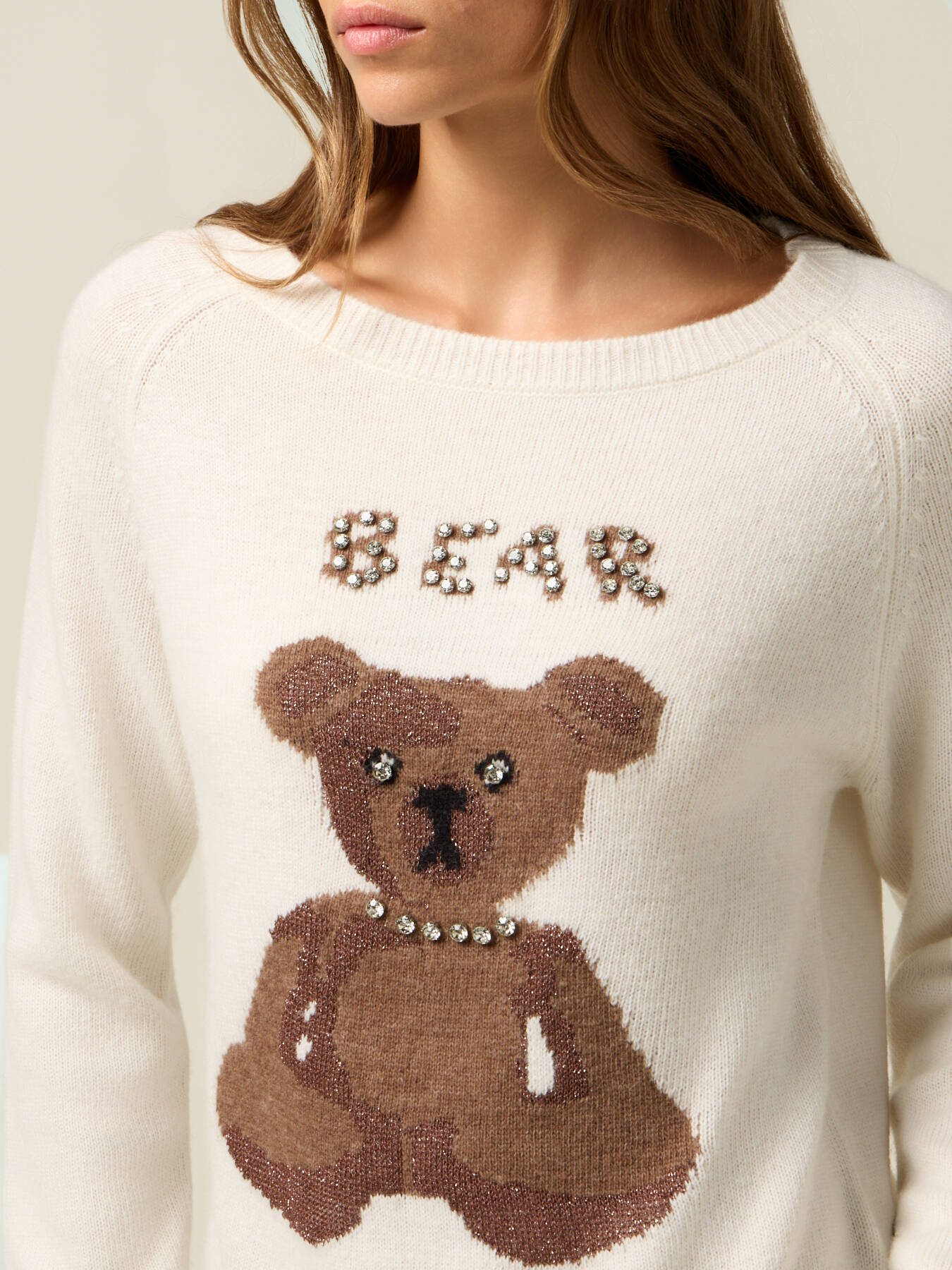 Maglia jacquard con castoni image number 2