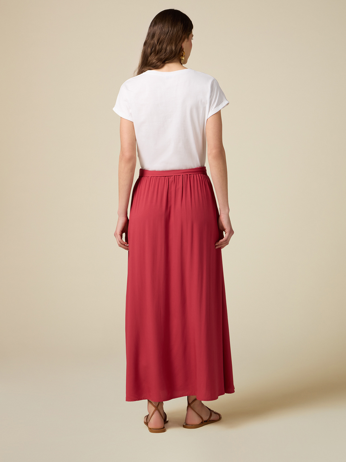 Long viscose skirt image number 1