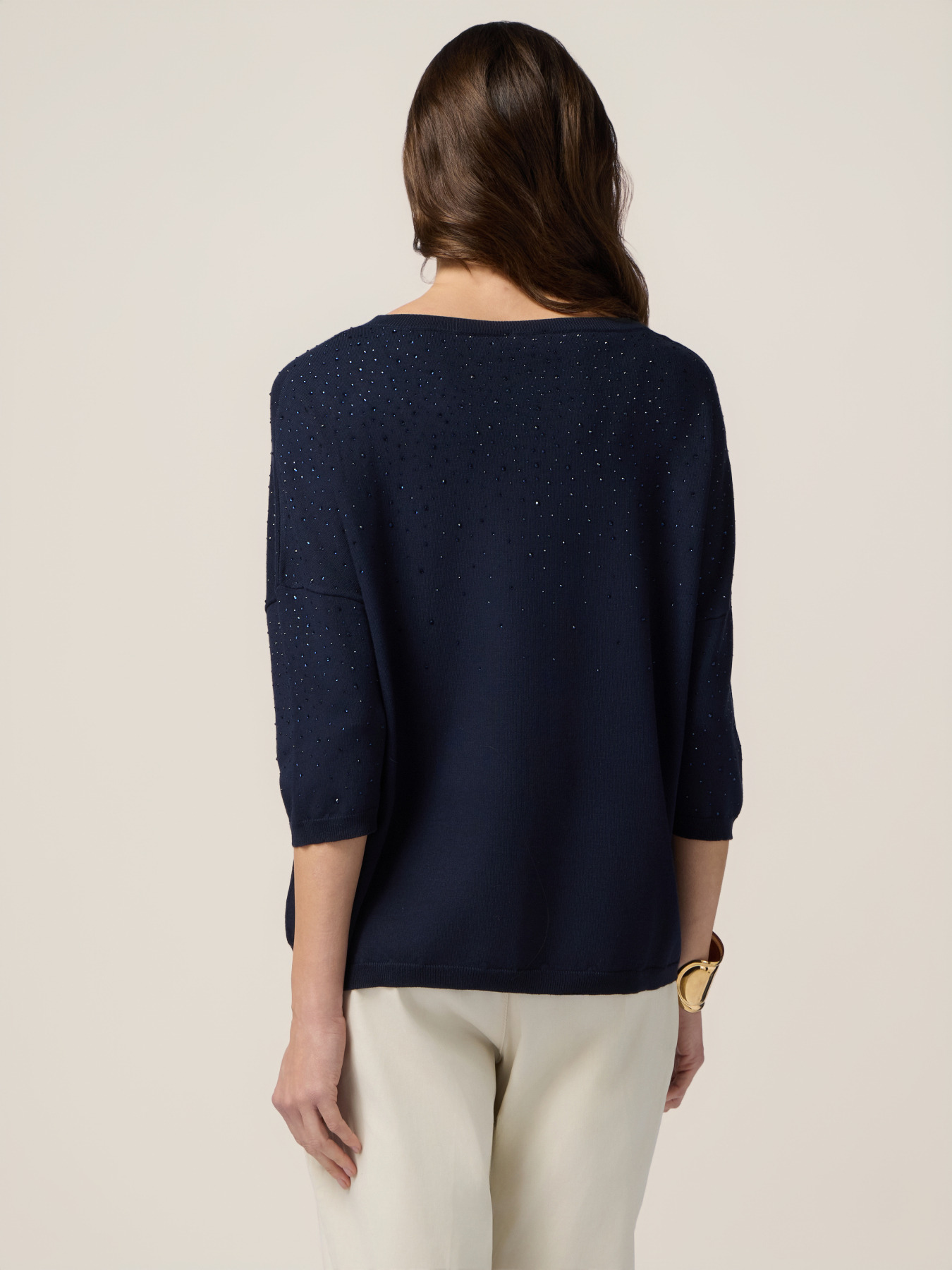 Pullover mit Nieten-/Strassregen image number 1