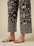 Pantalones wide leg cropped estampado image number 2