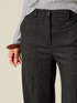 Pantaloni palazzo din flanel cu buzunare image number 2