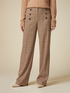 Pantalones en tejido de cuadros image number 3