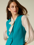 Crepe fabric vest image number 2