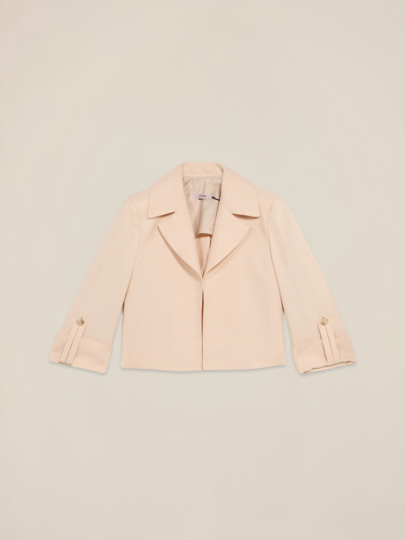 Structured jacket in linen blend image number 4