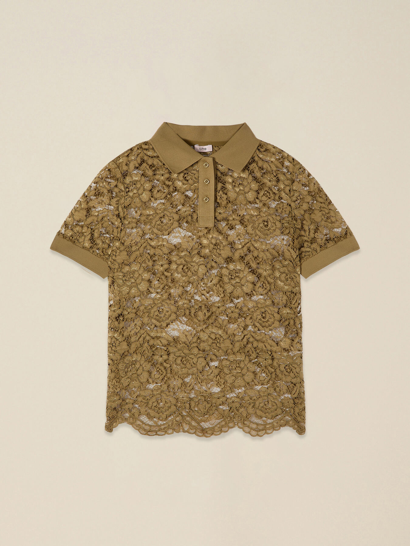 Lace polo t-shirt image number 3