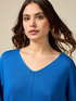 Sweater with V-neck front and back image number 2