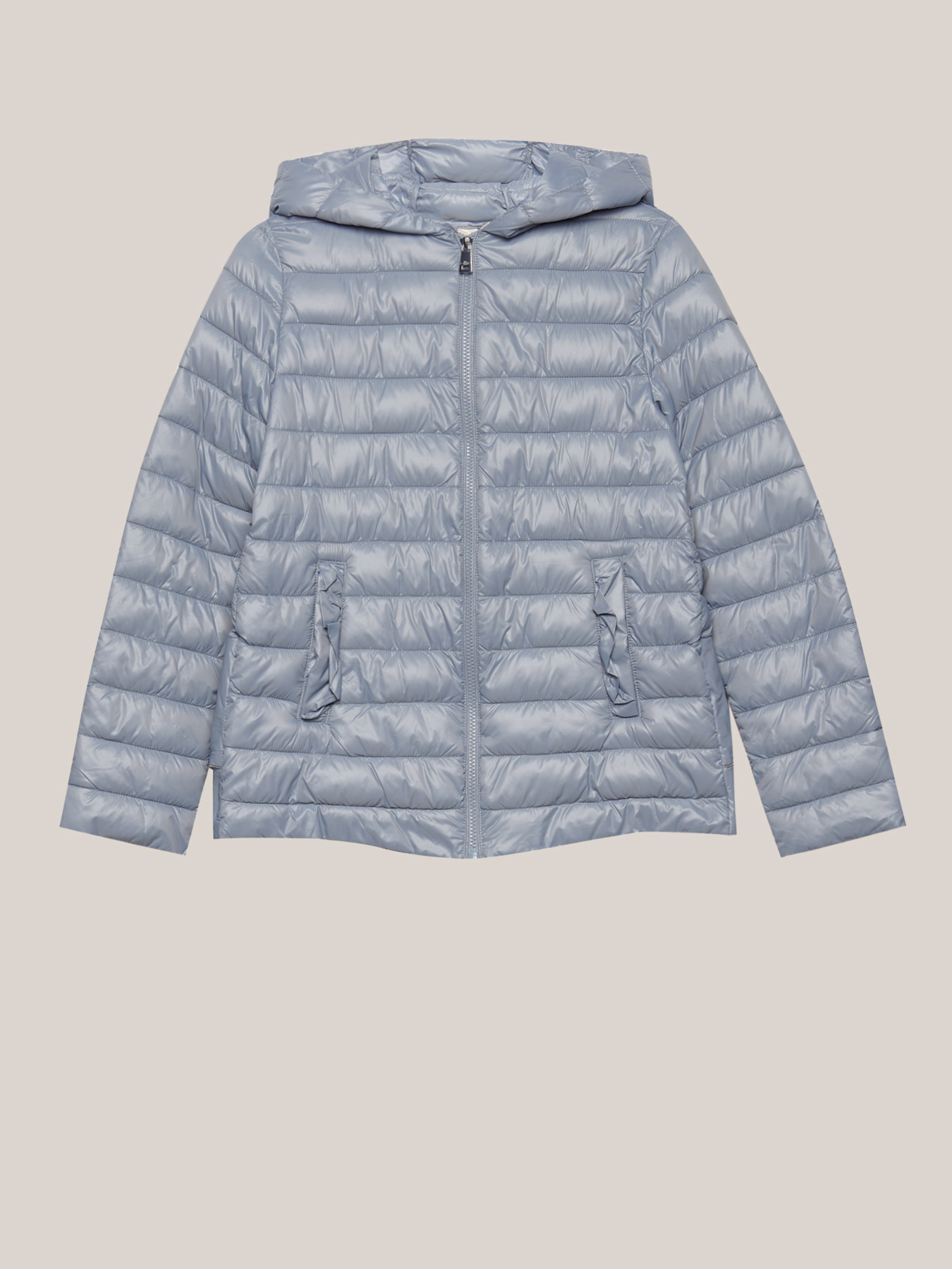 Lightweight down jacket with ruffles on the back image number 3