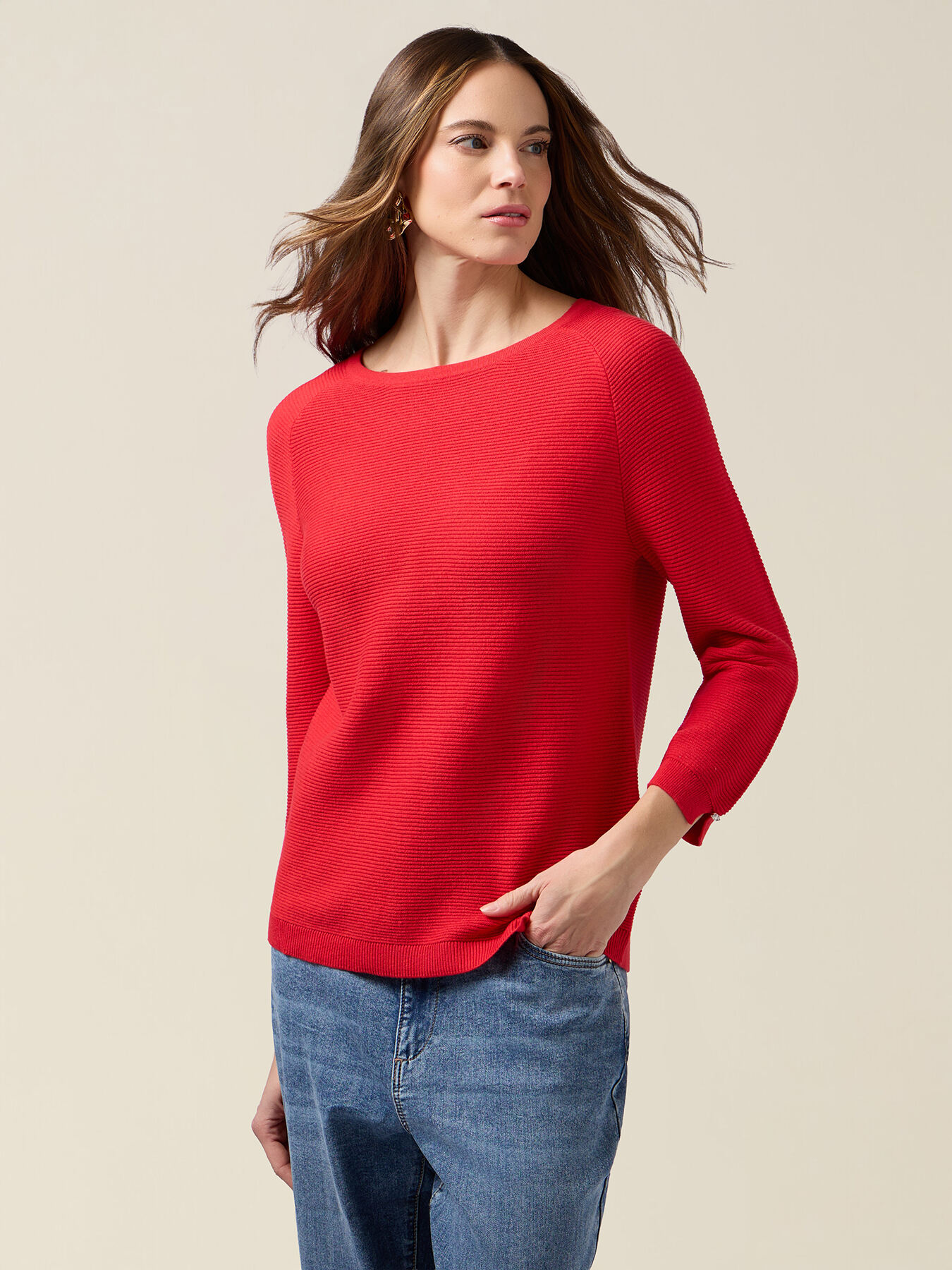 Ribbed cotton knitwear image number 0