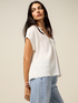 Blusa scollo a V in viscosa image number 3