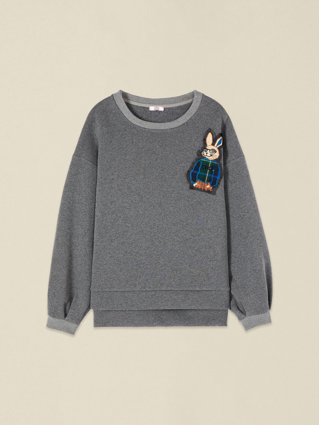 Rundhals-Sweatshirt mit Patch image number 3