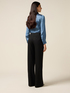 Palazzo pants with sequin embroidery image number 1