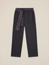 Pantalon avec ceinture &agrave; nouer image number 4