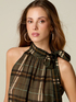 Patterned top with halter neckline image number 2