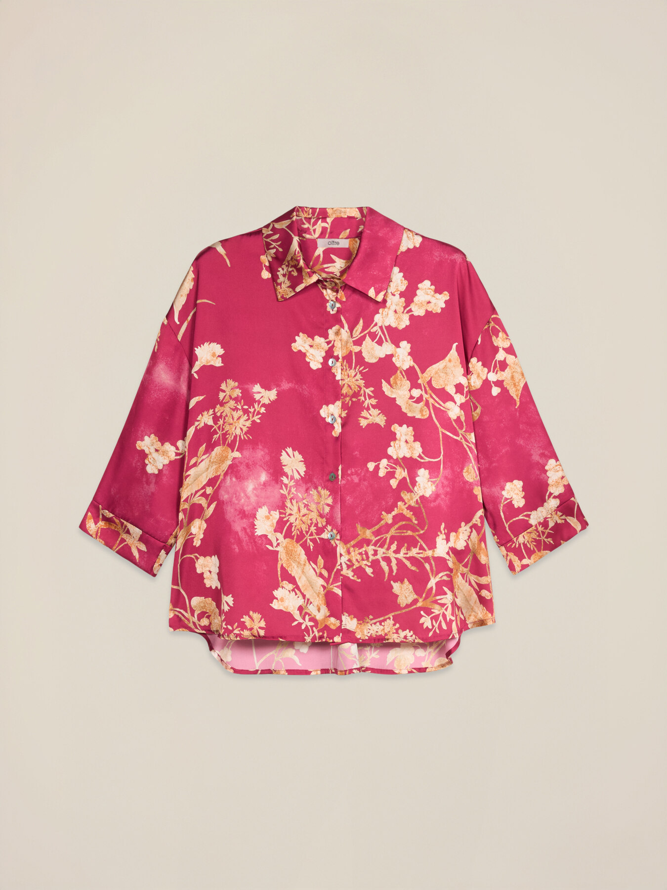 Camicia in raso fantasia image number 3