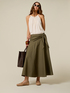 A-line poplin skirt with knot image number 0