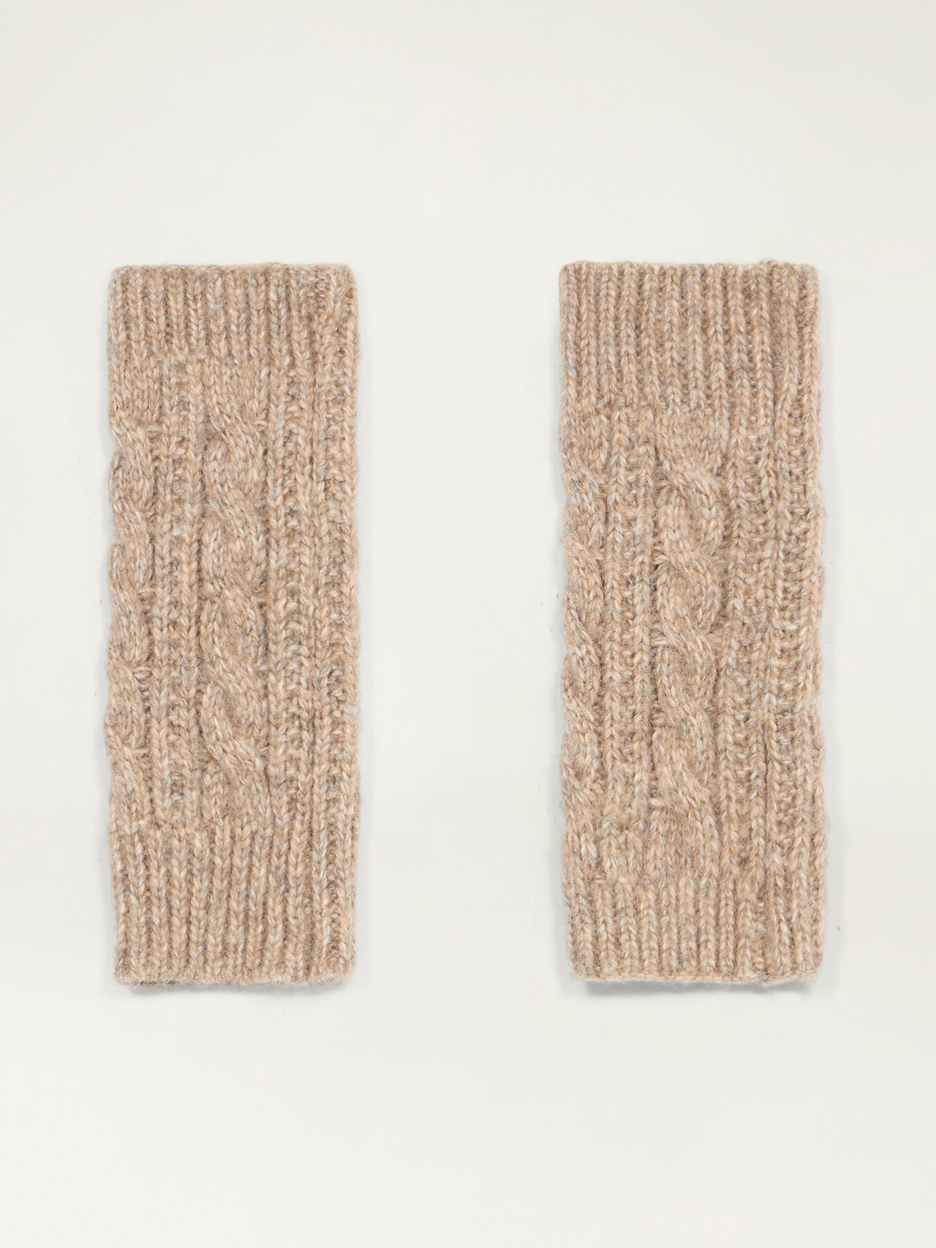 Wool blend knit arm warmers image number 1