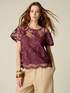 Lace blouse with inner top image number 0