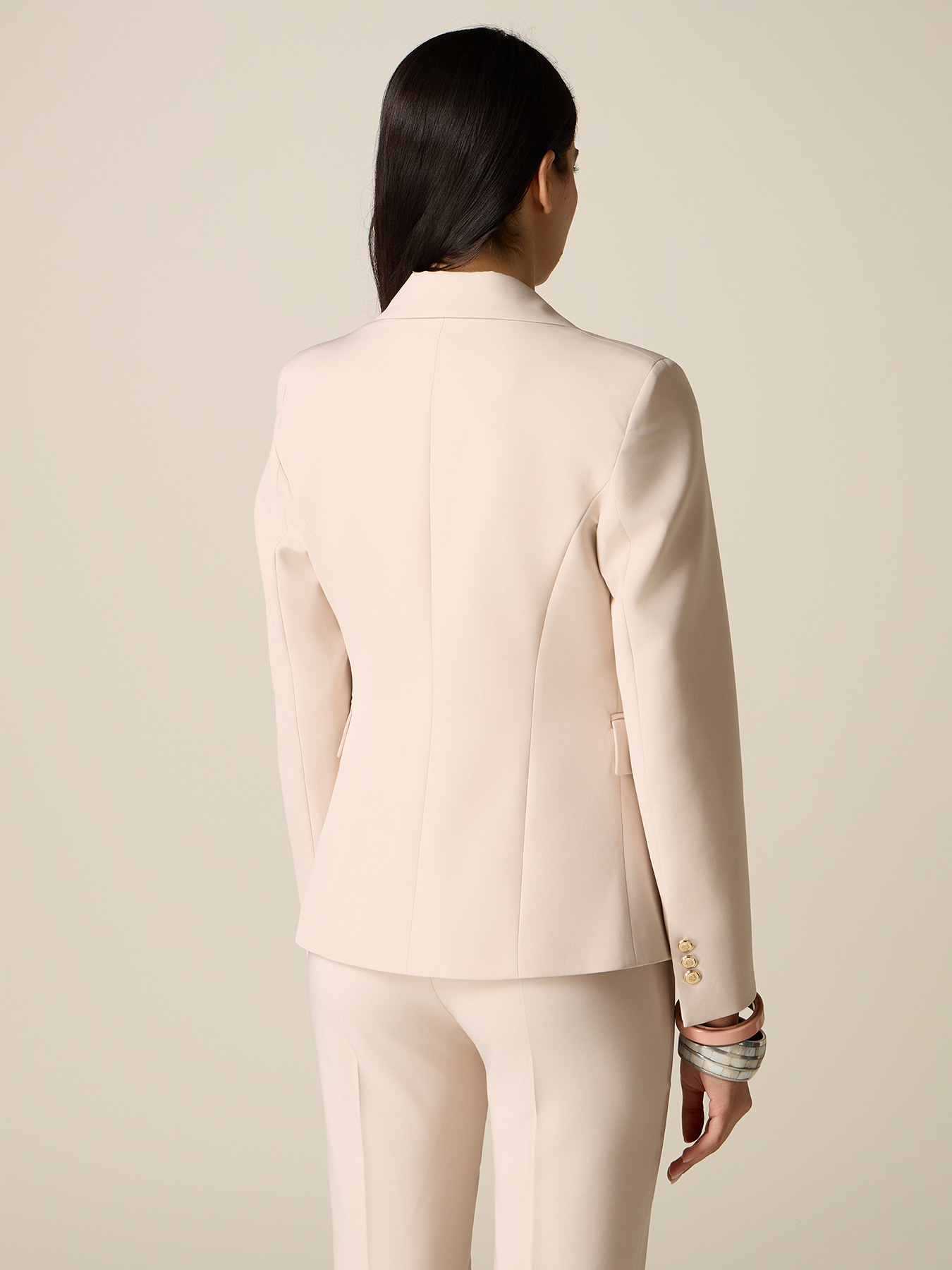 Blazer cintrat din țesătură tehnică image number 1